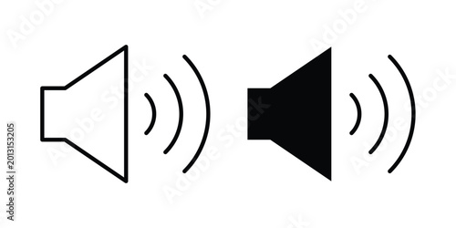 Obraz na płótnie Sound volume icon on white background, simple icons.