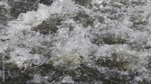 water flowing over rocks
