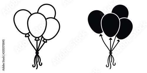 Fotografía Balloons icon design illustration drawings