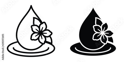 Photos Essentials oil drop icon design illustration drawings