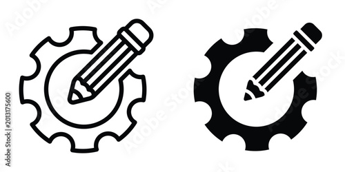 Tablou pe pânză modify icon design illustration drawings