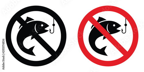 Fotografía No fishing sign design illustration drawings
