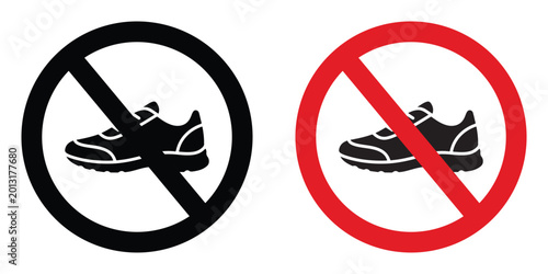 Fotografie No shoes sign design illustration drawings