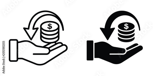 Photos reimbursement icon design illustration drawings