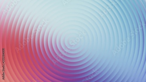 4K stock gradient background footage with a circle striped pattern with a fractal glass effect in blue and pink color abstract design art texture
