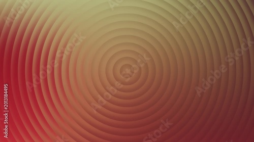 4K stock gradient background footage with a circle striped pattern with a fractal glass effect in yellow and red abstract design art texture element