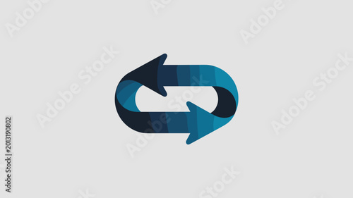 Free Download Navy to teal infinity arrow loop – Ideal for continuous innovation, perpetual growth, or sustainable business cycles. - GFXLoad