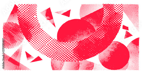 Valokuva A red paper heart illustration set on a romantic Valentine card design acts as a