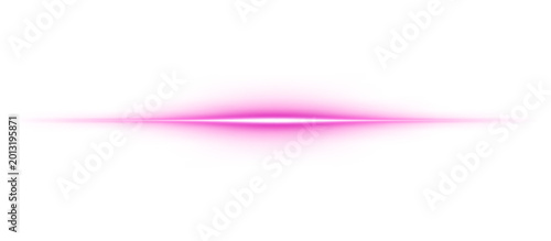 Pink lens flare light beam ray isolated on transparent background