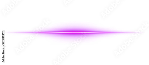 Purple neon light line ray for digital design isolated transparent PNG