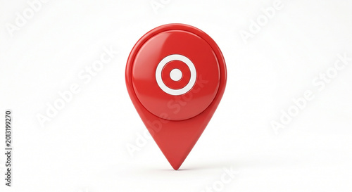 Free Download Red map pin icon with a target symbol overlay map marker location navigation destination objective strategy achievement identification position tracking - GFXLoad