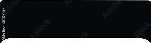 Billede på lærred Black rectangular shape with rounded edges on white background