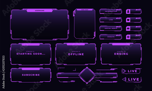 Foto Live stream overlay interface