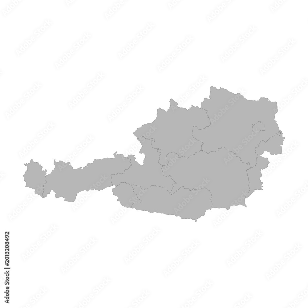 Obraz premium austria-political-map-vector.eps
