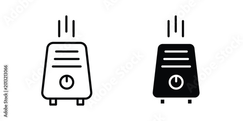Tableau sur toile Air purifier icon logo line black symbols collections.