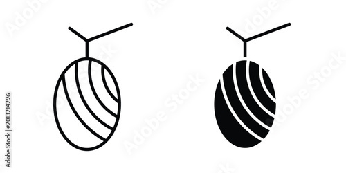 Canvastavla Cocoon icon logo line black symbols collections.