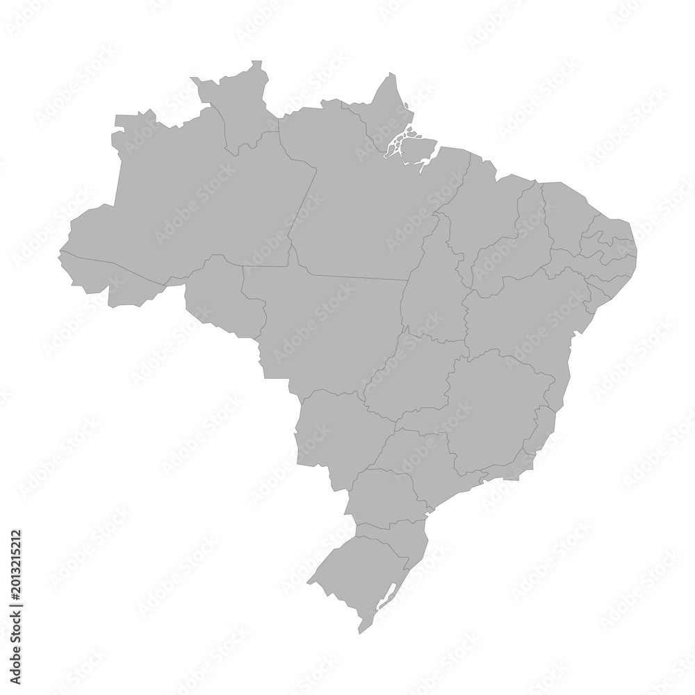Obraz premium brazil-political-map-vector.eps