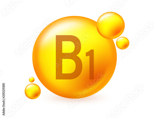 Foto Vitamin B1 Thiamine Nutrition Supplement Molecule