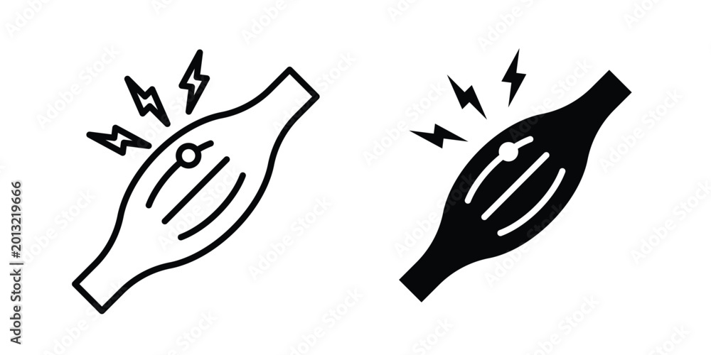 Fototapeta premium muscle strain icon logo line black symbols collections.