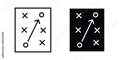 Foto Tactical icon logo line black symbols collections.