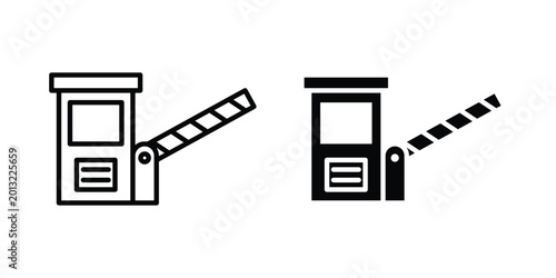 Toll road icon logo line black symbols collections.