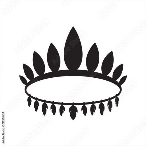 Photography Vector illustration of a crown of thorns with a floral lotus leaf logo design an
