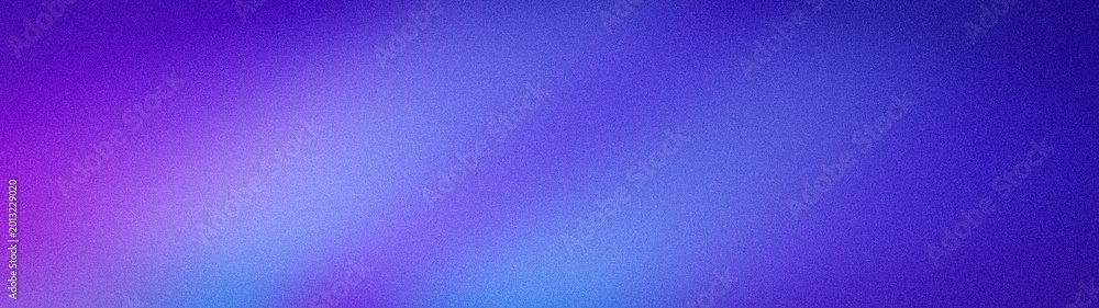 Fototapeta premium Abstract grainy wide background with vibrant purple blue and violet blur gradient