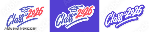 Class of 2026 Graduation Handwritten Typography Set
