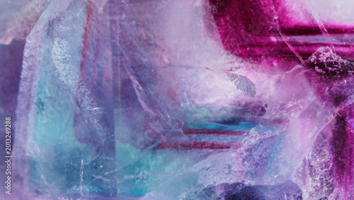 Raw Purple Fluorite Crystal Abstract Macro Background Texture
