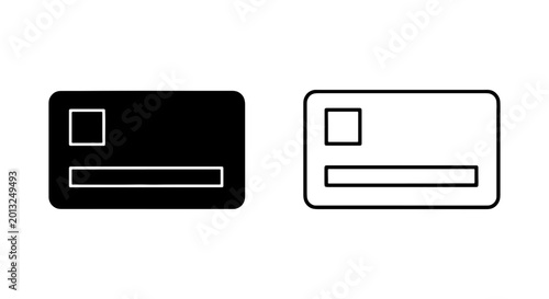 Foto Credit Card Icons, Payment Card Vector Graphics, Financial Transaction Symbols,