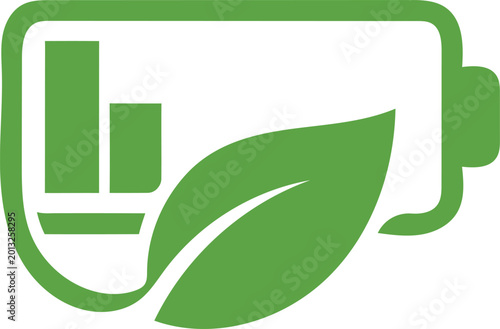Photos Green eco friendly business growth chart with leaf symbolizing sustainable devel