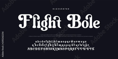 Tableau sur toile Flight Bole Luxury alphabet letters font