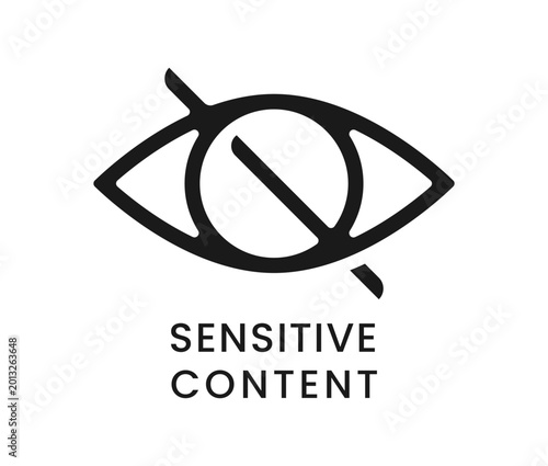 Slika na platnu Sensitive content, restricted media icon or symbol