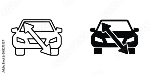 Photos Car seatbelt safety icon with broken seat design