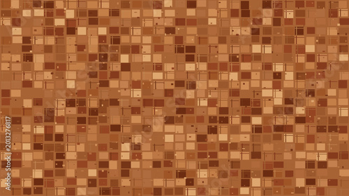 Brown square mosaic seamless pattern background with earthy geometric blocks, modern abstract tile texture for wallpaper, packaging and decorative surface design