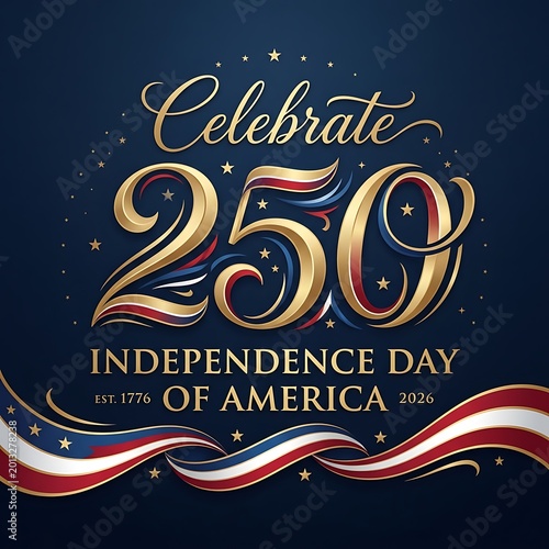 Celebrate 250th independence day of america and 250 Years Anniversary, 250 YEARS, USA 250 Years Independence Anniversary, 1776-2026