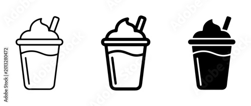 Canvastavla Beverage Icons Set: Smoothie, Milkshake, Frappuccino, Coffee Drink, Iced Beverag