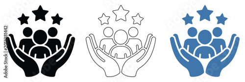 Canvas Print Customer retention loyalty icon representing repeat customers trust engagement r