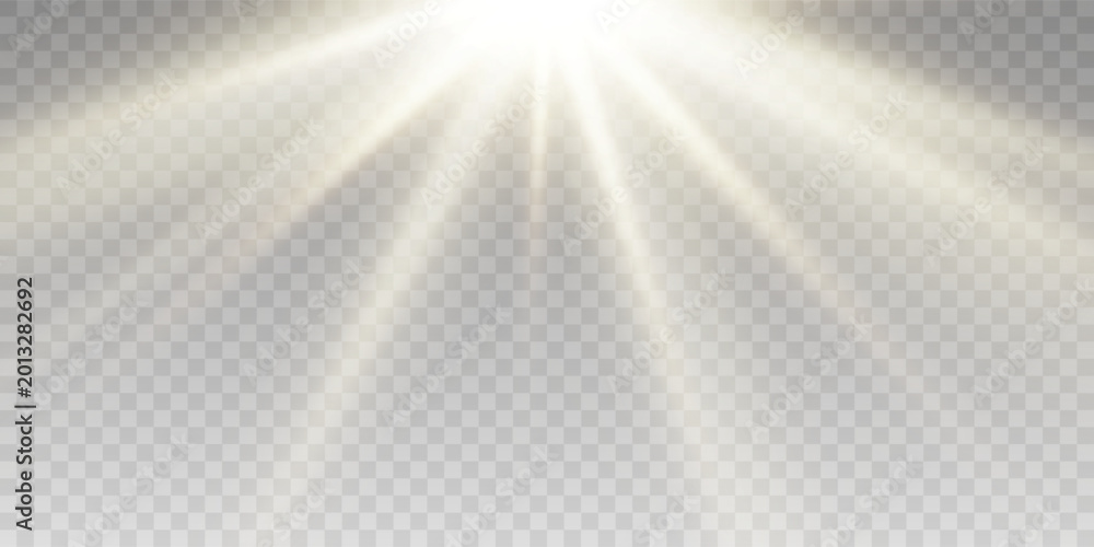 Fototapeta premium Glow light effect. Star burst with sparkles.Sun.