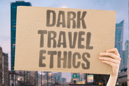 Schilderij op canvas "Dark Travel Ethics" The ethical boundaries of traveling to sites of documented human suffering remain actively contested