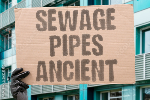 Valokuva "Sewage Pipes Ancient" Water treatment infrastructure in many cities was installed over a century ago and remains unreplaced
