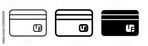 Foto Credit Card Icons, Payment Card Set, Financial Transaction Symbols, Digital Wall