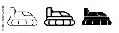Photos Hovercraft Icons, Air Cushion Vehicle Vector Graphics, Transportation Symbols fo