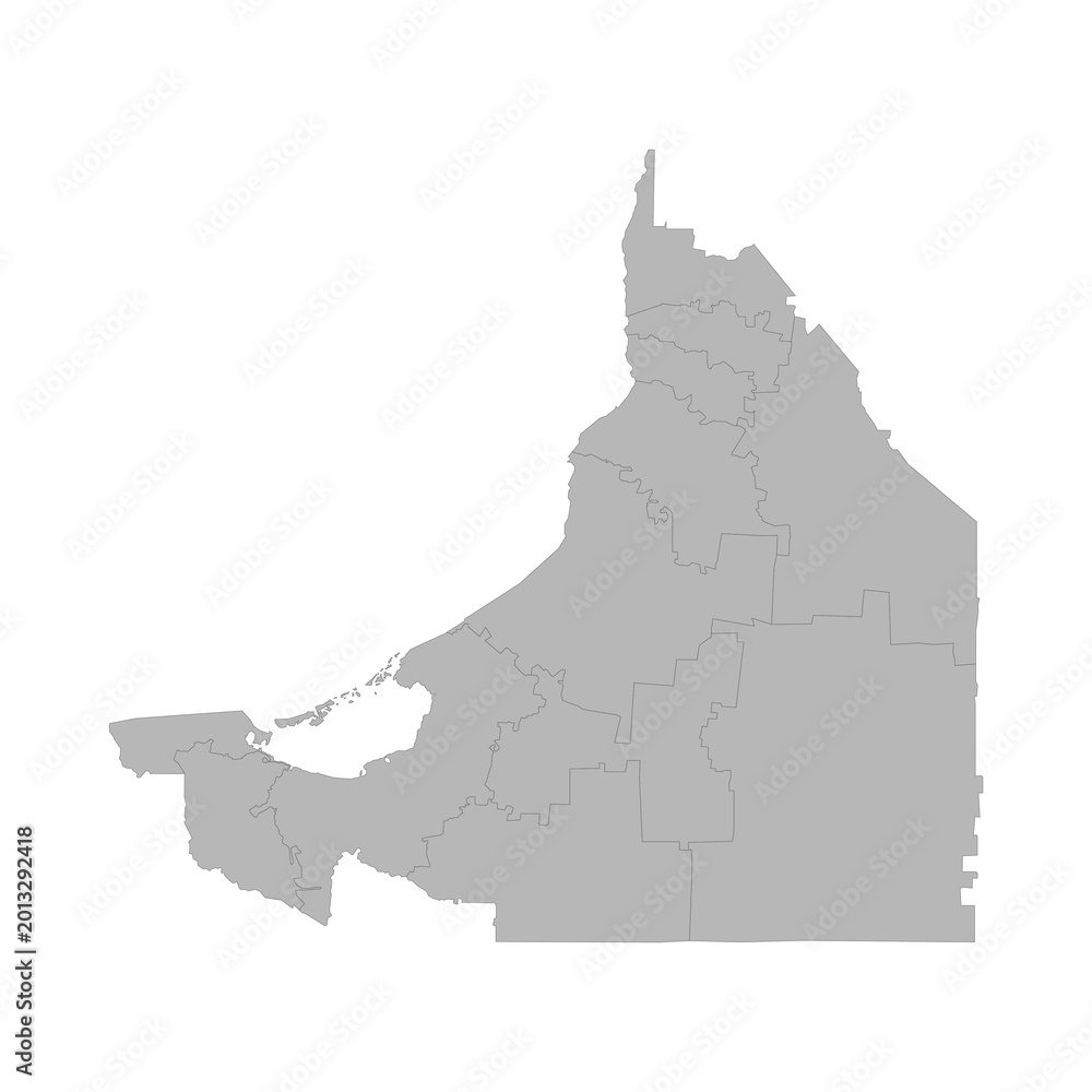 Fototapeta premium map-campeche-municipalities.eps