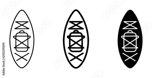 Foto Snowshoe Icons Set, Winter Footwear Vector Graphics, Outdoor Activity Symbols, B