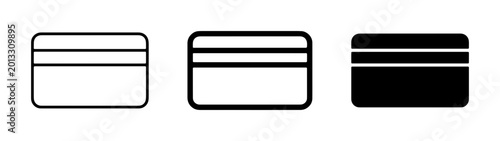 Photos Credit Card Icons, Payment Card Symbols, Financial Transaction Graphics, Set of