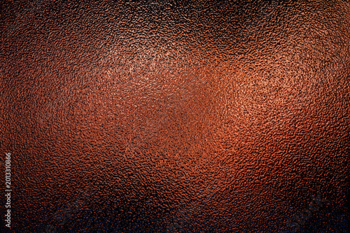 Quadro em tela Copper colored frosted glass texture with a rough bumpy surface and warm gradien