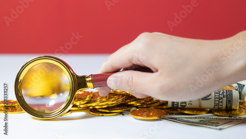 Εκτύπωση καμβά Shopping, investment, income and expenditure balance, and expenditure protection