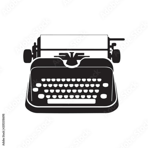 Classic Vintage Manual Typewriter Machine Silhouette