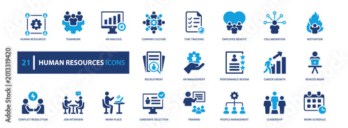 фотографія Human resources icon set